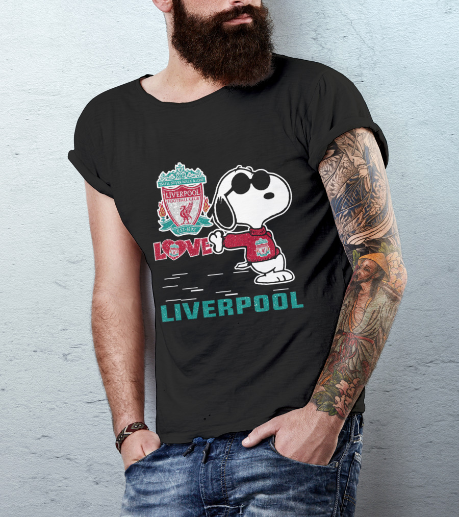 Snoopy Love Liverpool Football Club You’ll Never Walk Alone 131 T-Shirt