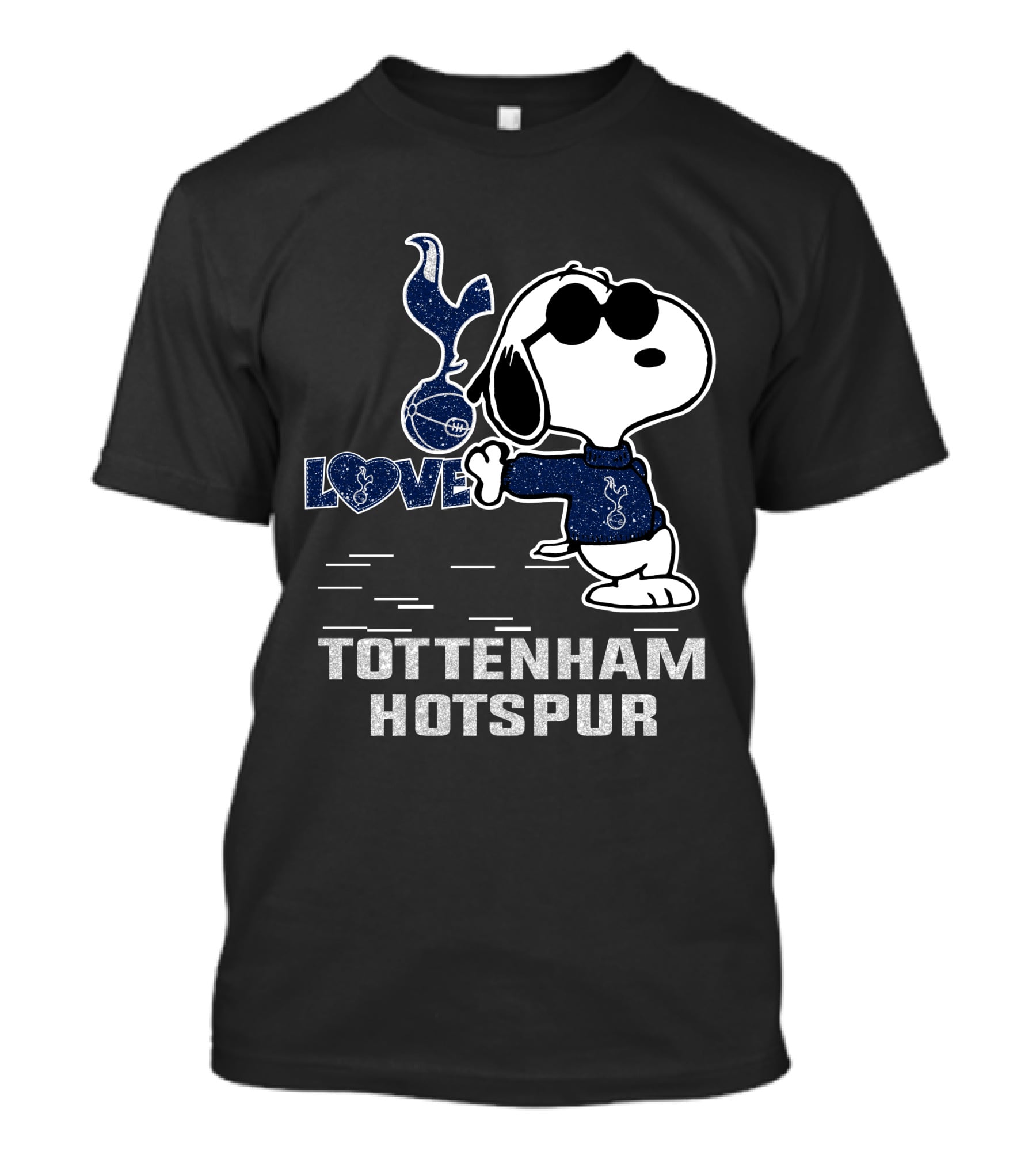 Snoopy Love Tottenham Hotspur Football Soccer Fan Style T-Shirt