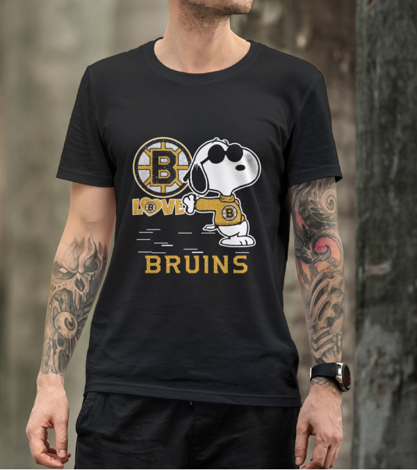 Snoopy Love Bruins Boston T-Shirt