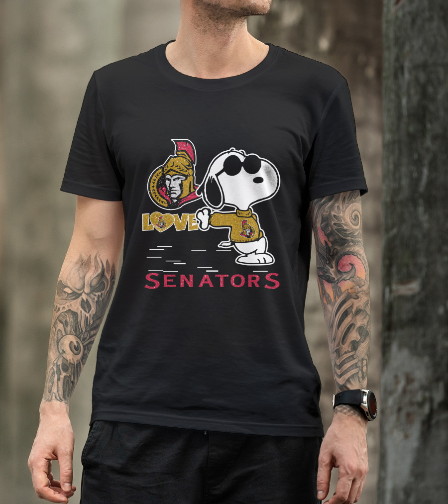 Snoopy Ottawa Senators Love T-Shirt