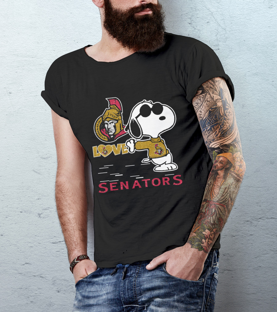 Snoopy Ottawa Senators Love T-Shirt