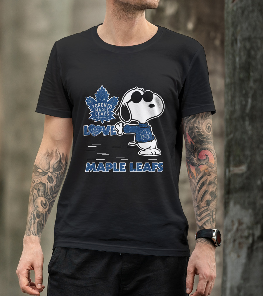 Snoopy Love Toronto Maple Leafs Hockey Enthusiast T-Shirt
