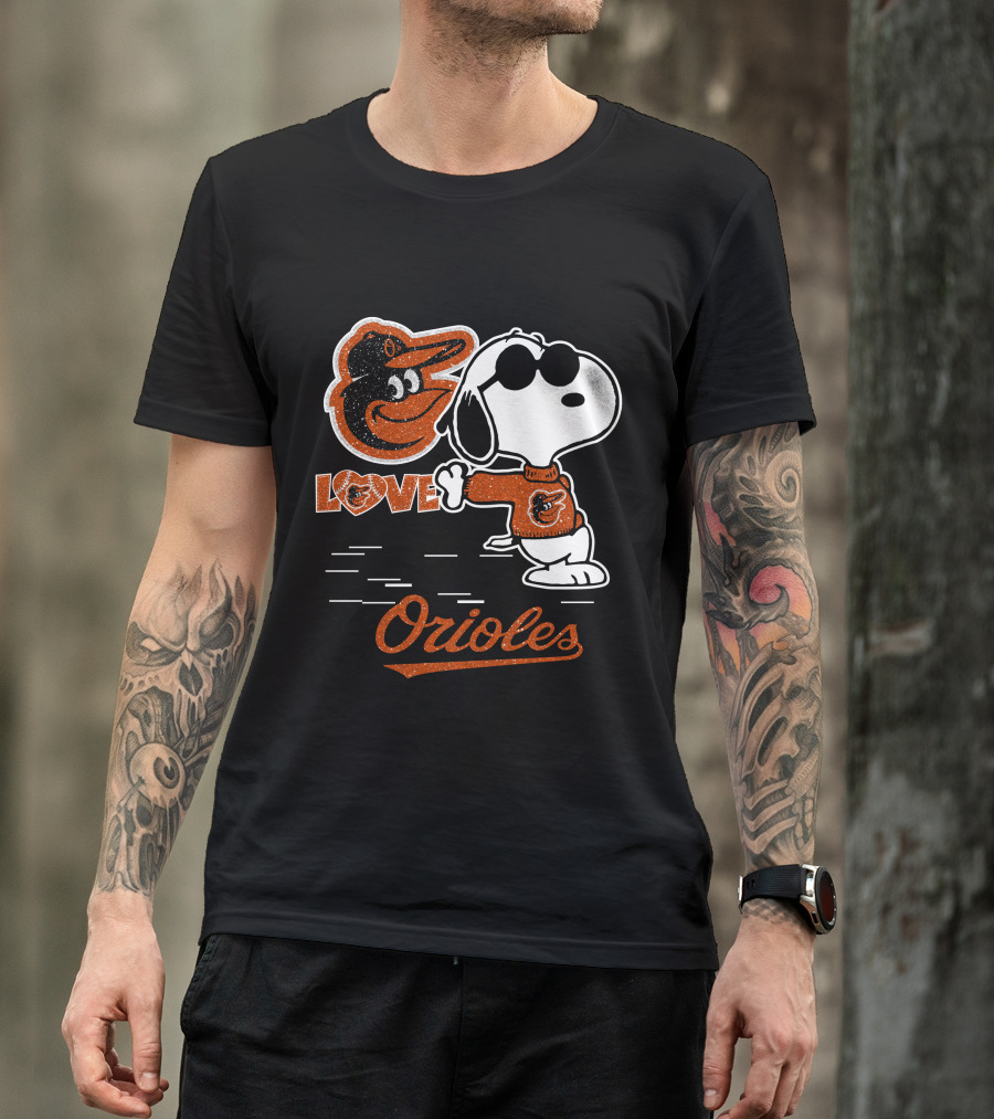 Snoopy Love Orioles Baltimore T-Shirt