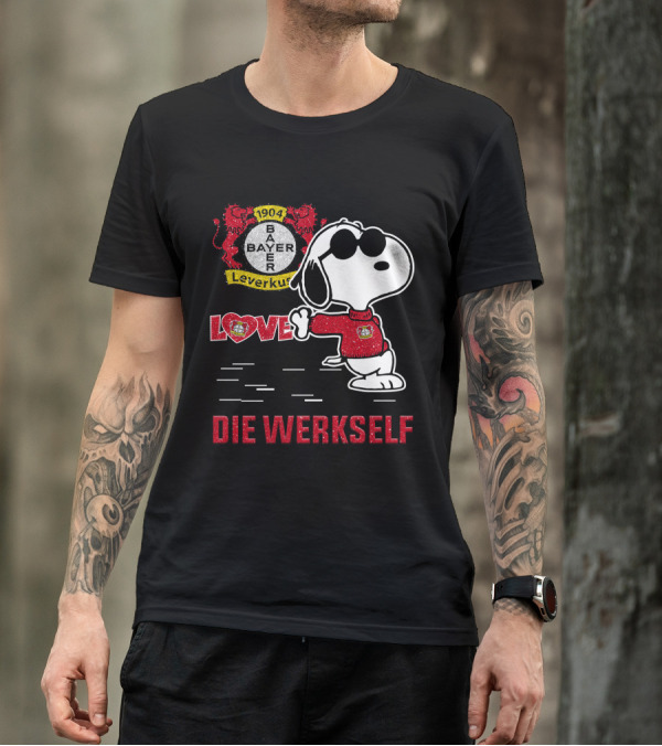 Snoopy Love Bayer 04 Leverkusen Die Werkself T-Shirt