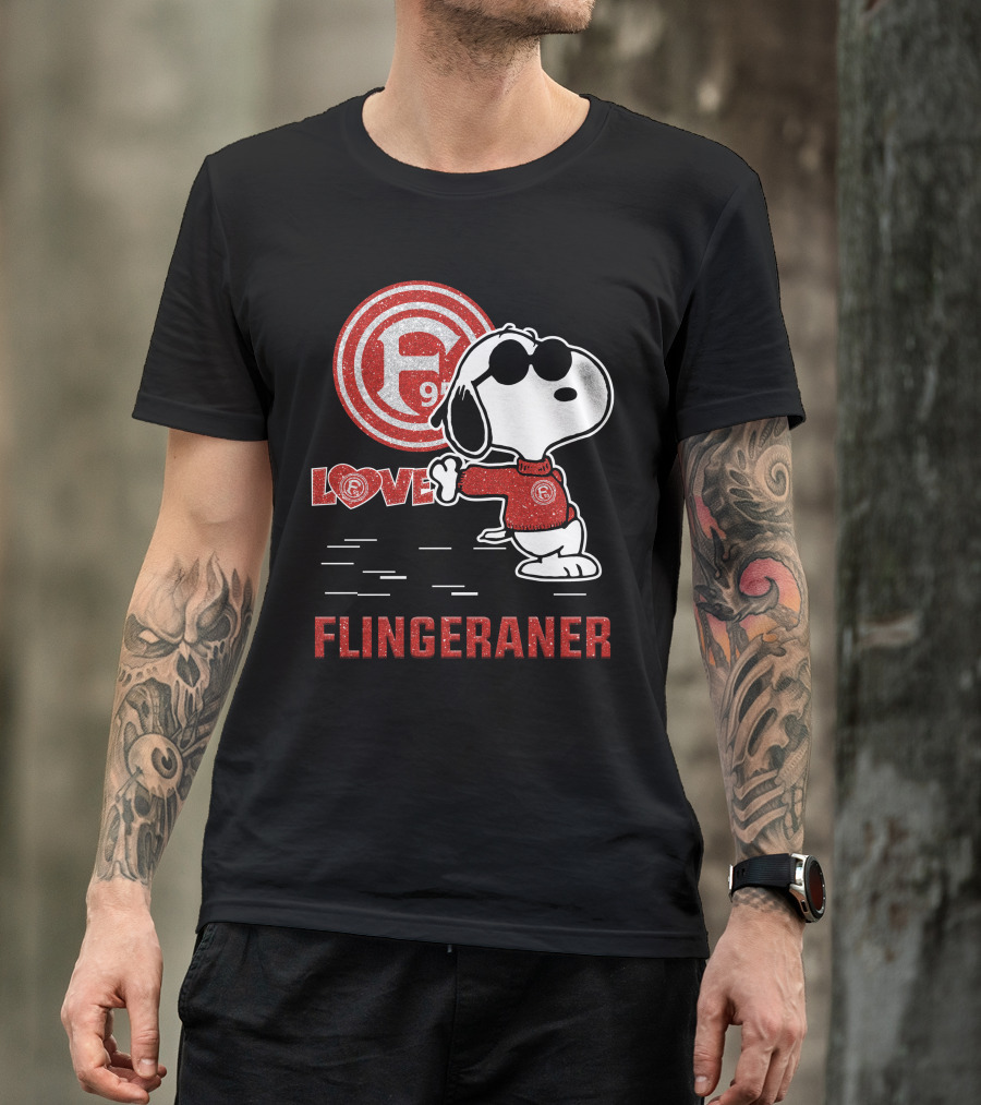 Snoopy Love Fortuna Düsseldorf Flingeraner T-Shirt