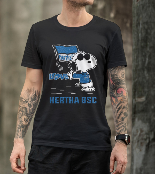 Snoopy Love Hertha BSC Flag T-Shirt