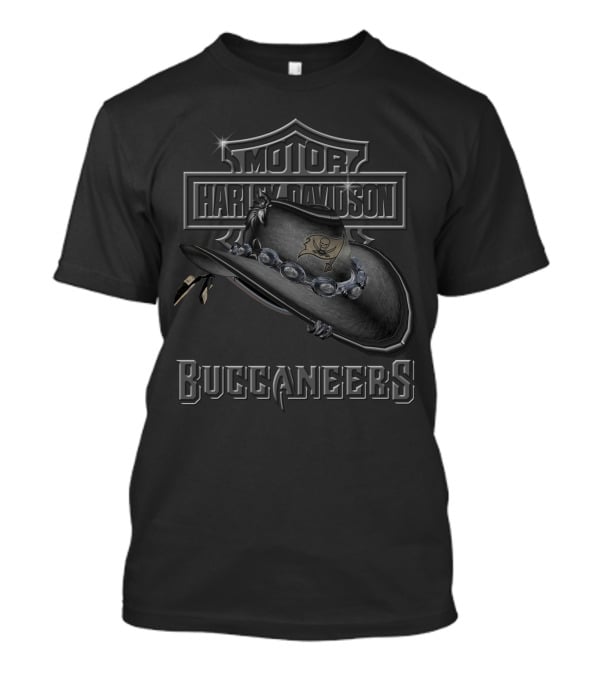 Motor Harley Davidson Tampa Bay Buccaneers Hat T-Shirt