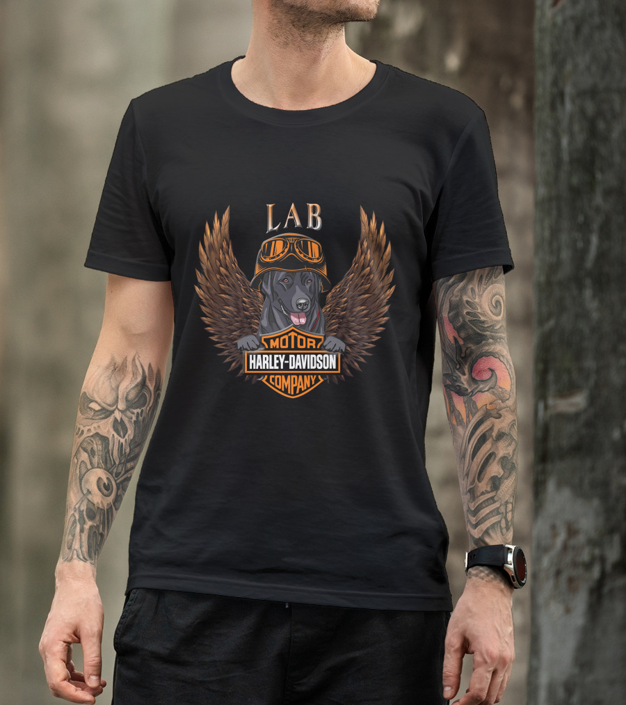 Hd Labs 139 Harley Davidson Motor Company Dog Goggles Wings T-Shirt