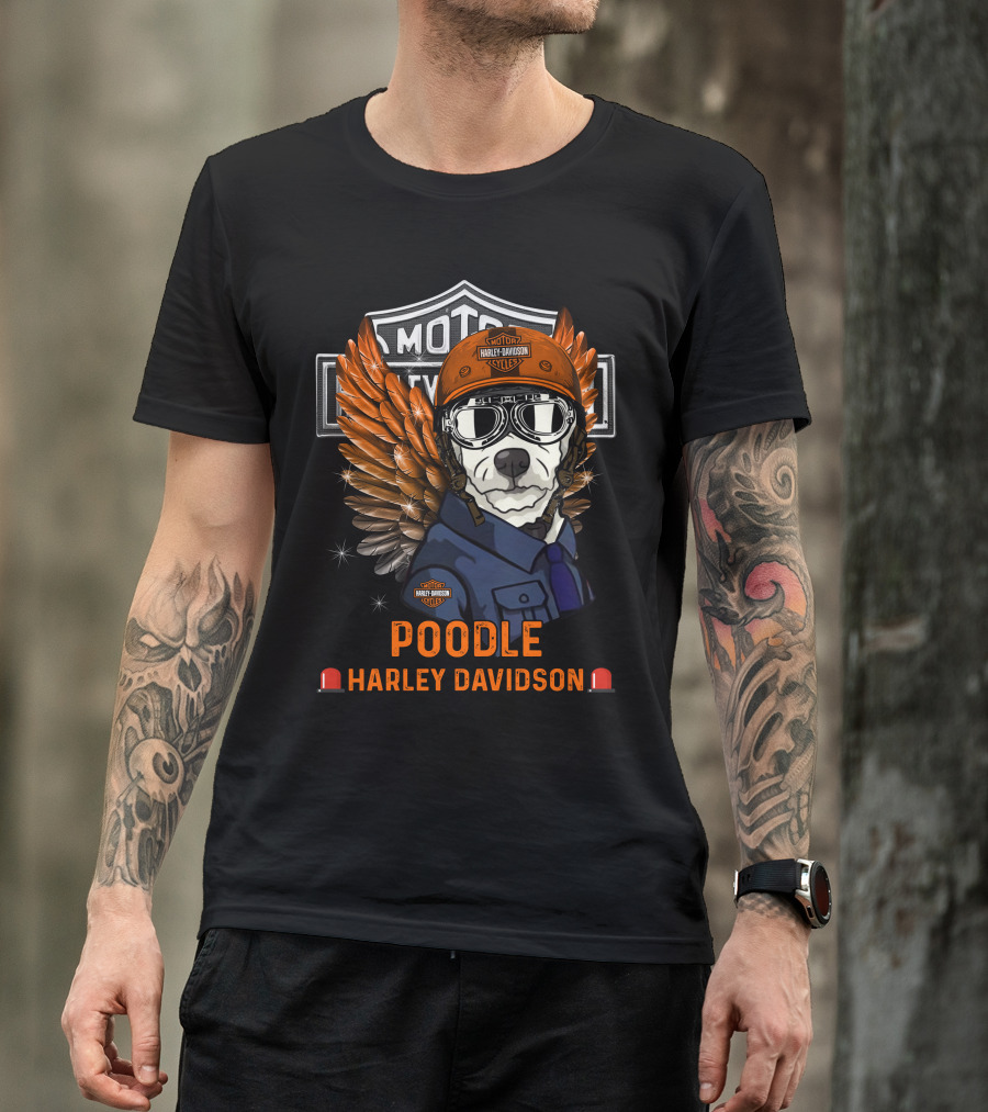 Poodle Harley Davidson Motor Cycles T-Shirt