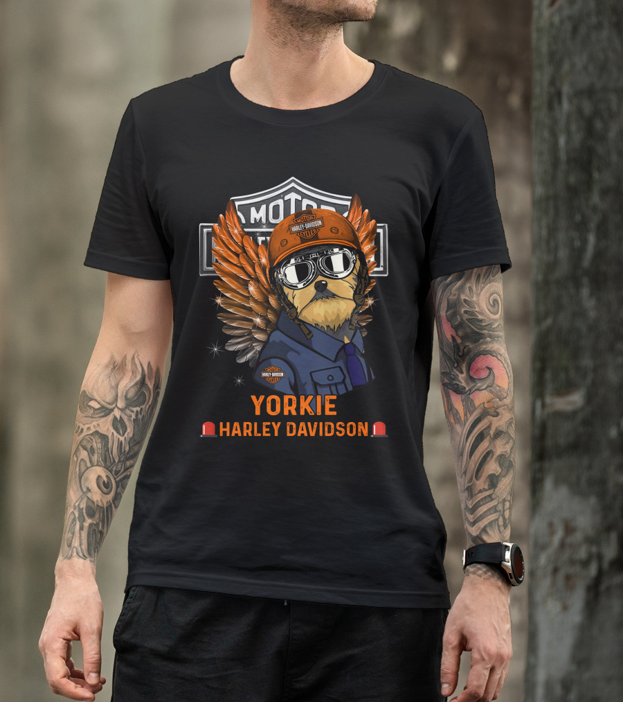 Yorkie Harley Davidson Motor Yorkie Styles T-Shirt