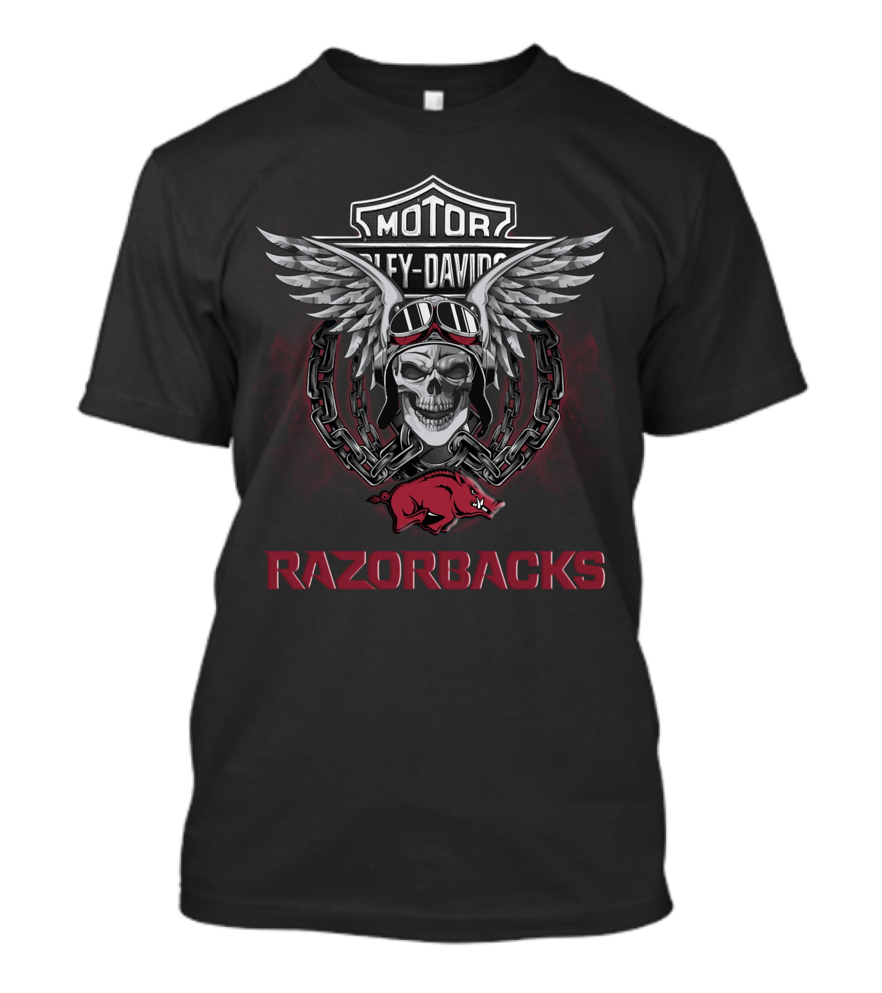 Motor Harley Davidson Razorbacks Arkansas Ncaa Football Fans T-Shirt