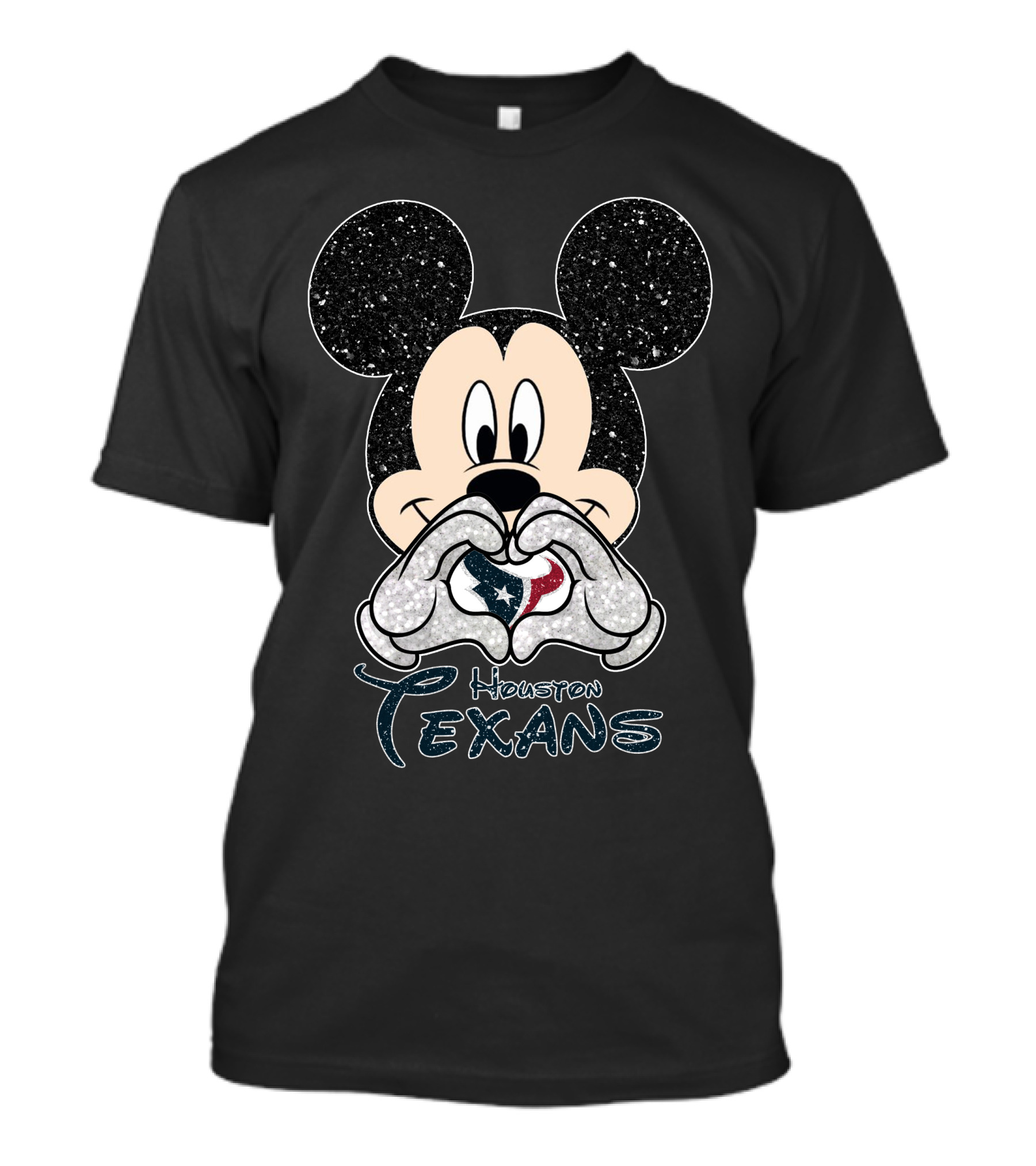 Mickey Heart Houston Texans T-Shirt