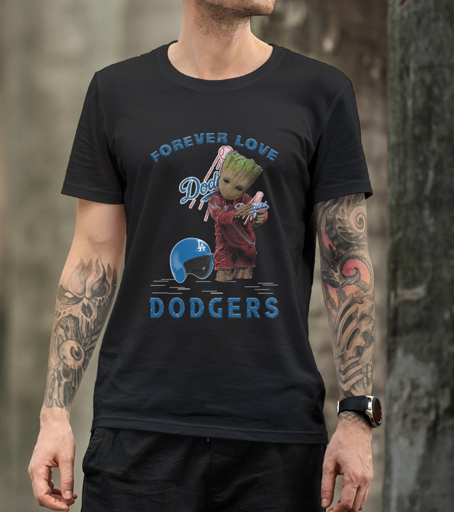 Forever Love Dodgers Los Angeles MLB Baseball Groot Fan Favorite T-Shirt