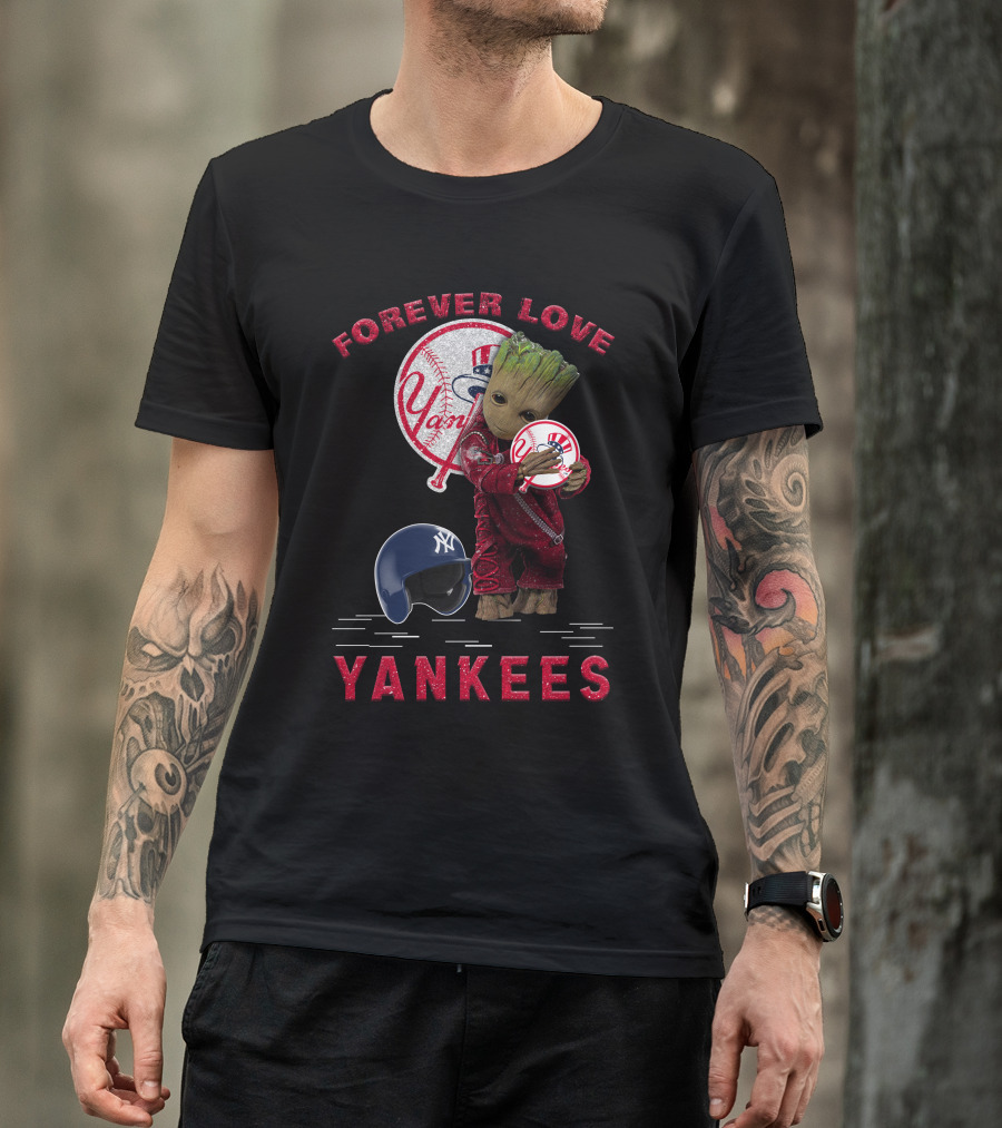 Forever Love Yankees Groot New York Yankees MLB Fans T-Shirt