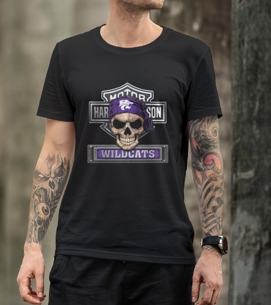 Motor Harley Davidson Wildcats Kansas State Ncaa T-Shirt