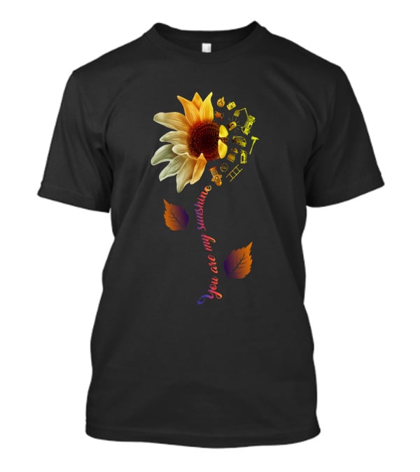 You Are My Sunshine Firefighter Sunflower Icons T-Shirt