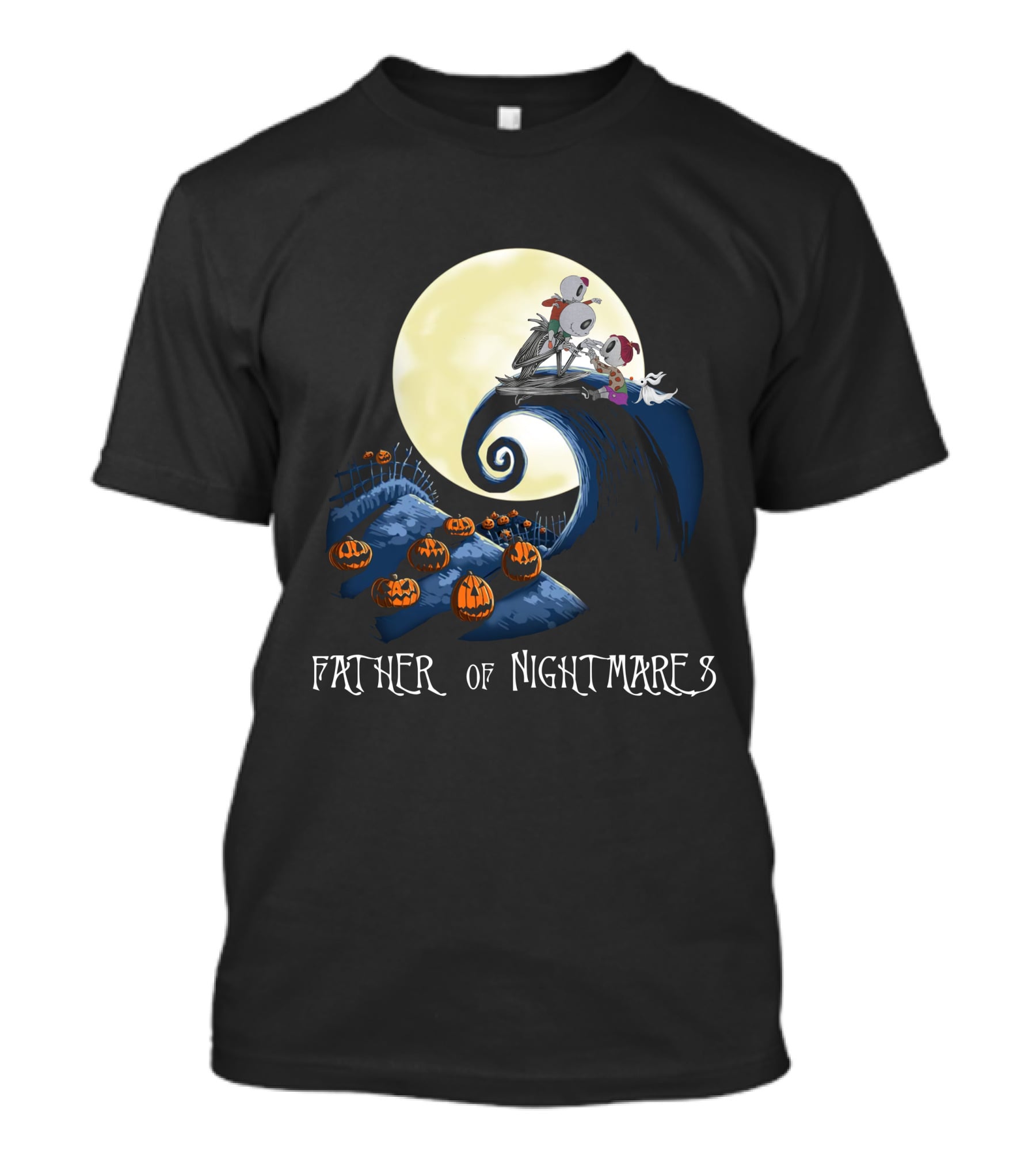 Father Of Nightmares Halloween Pumpkin Crescent Moon Scene T-Shirt