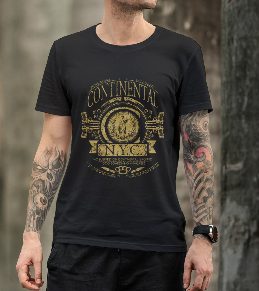 Professional Licensed Continental NYC No Business On Continental Ground Dog Boarding Available Doctor Sommelier Cartographer Tailor T-Shirt