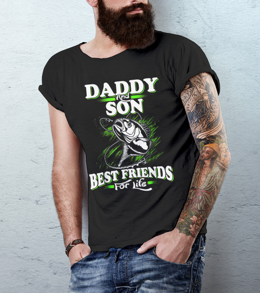 Daddy And Son Best Friends For Life Fishing Adventure T-Shirt