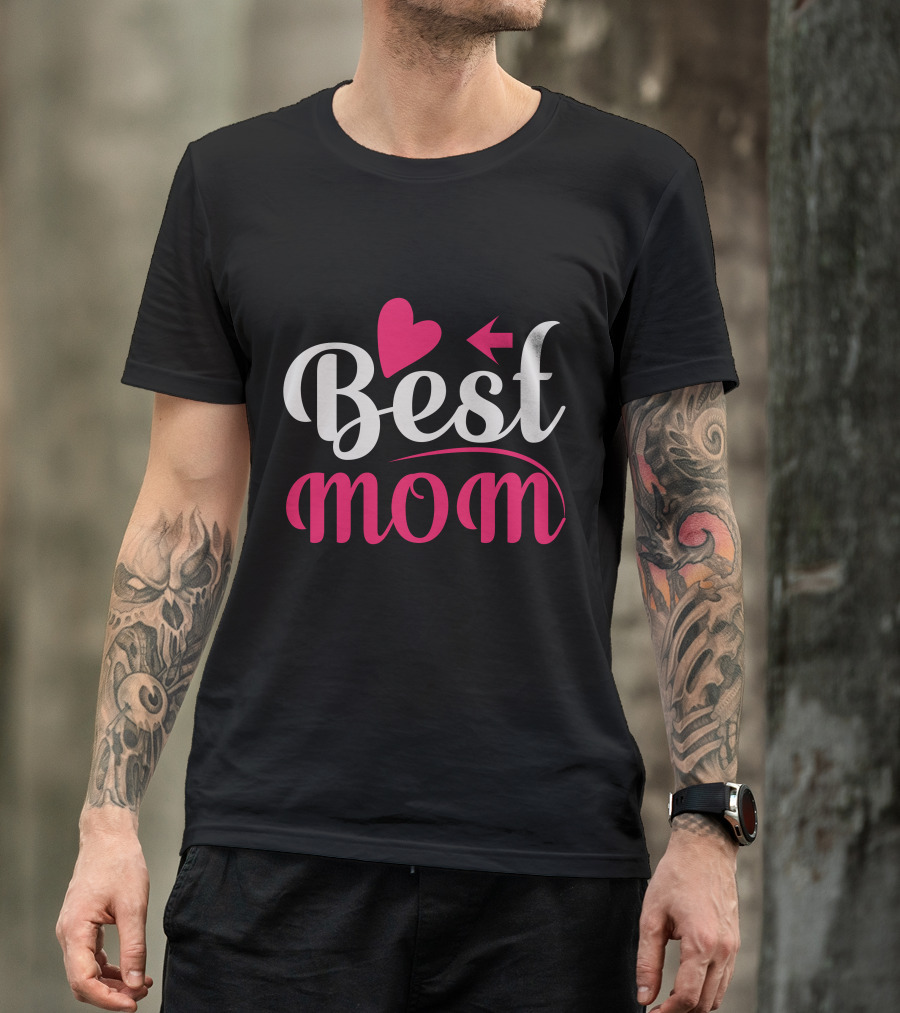 Best Mom Heart Arrow T-Shirt