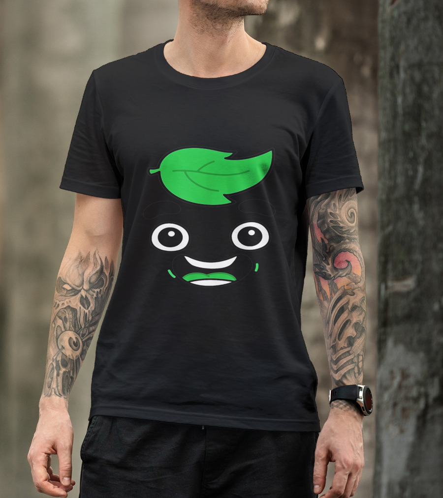 Guava Juice Box Lover Leafy Smiling Face T-Shirt
