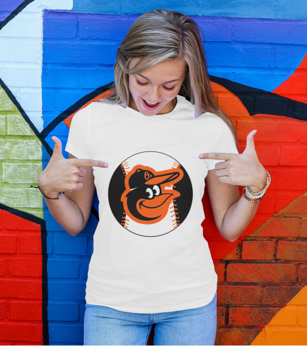 Orioles Baseball Logo Hot Dog Race Fun T-Shirt