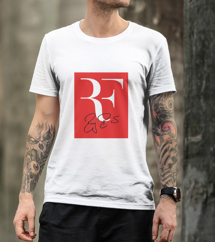 RF Roger Federer Signature Red Background Perfect Tennis T-Shirt