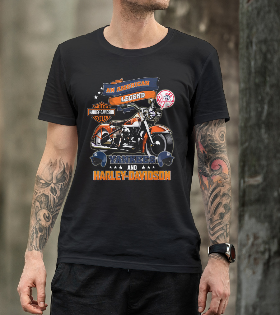 Yankees Harley Davidson An American Legend T-Shirt