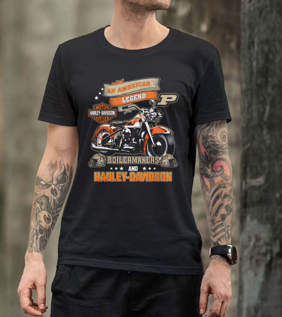 Purdue Boilermakers Harley Davidson An American Legend T-Shirt
