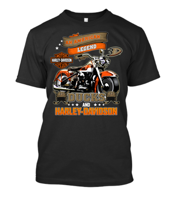 An American Legend Anaheim Ducks And Harley Davidson Nhl T-Shirt