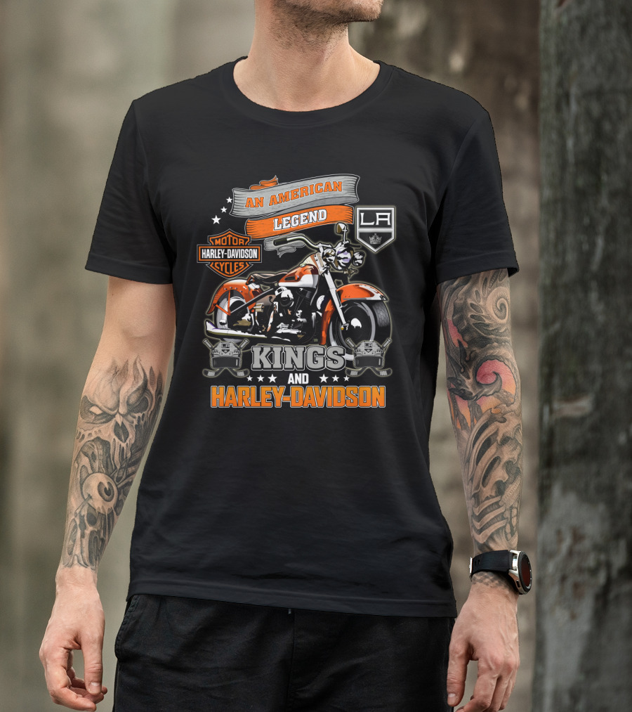 An American Legend La Kings Harley Davidson Motor Cycles T-Shirt