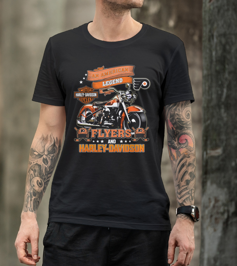 Philadelphia Flyers Harley Davidson An American Legend T-Shirt