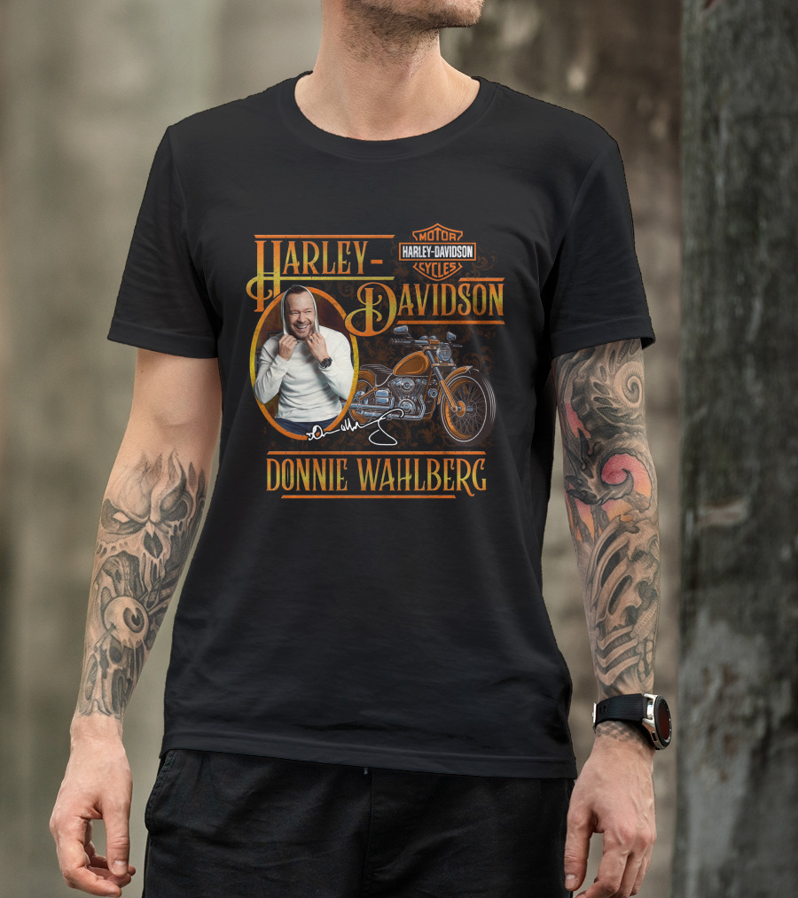 Harley Davidson Motorcycles Donnie Wahlberg Signature Collection T-Shirt