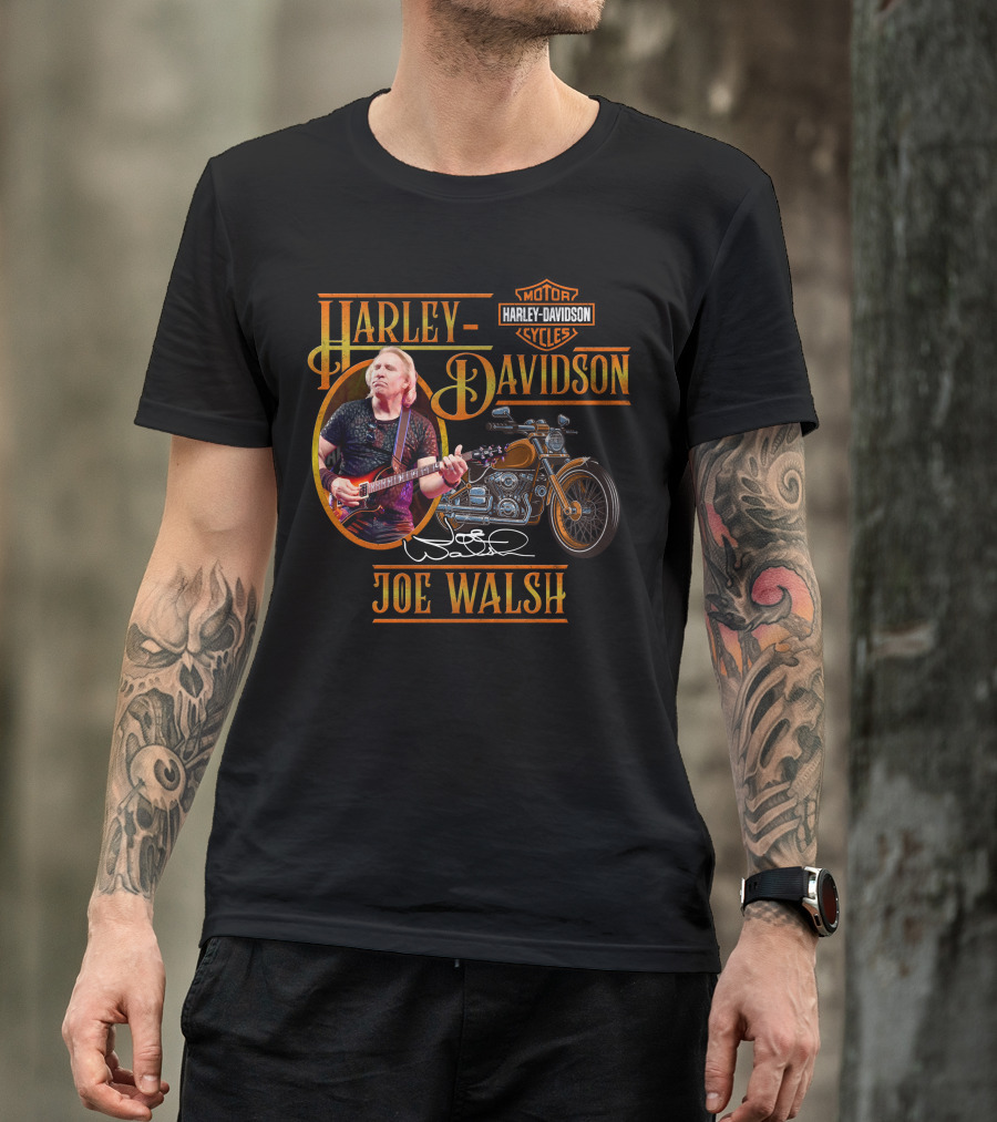 Harley Davidson Joe Walsh Motorcycle Rock Music T-Shirt