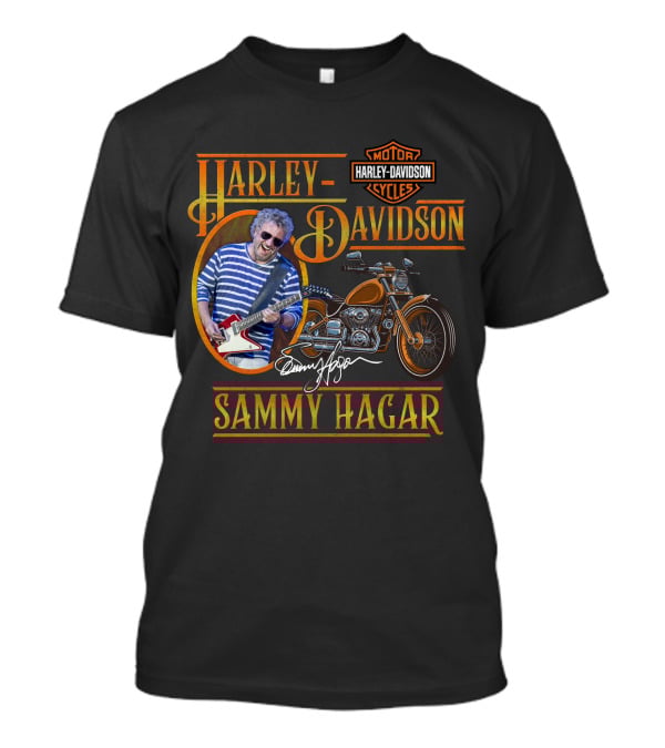 Harley Davidson Sammy Hagar Motor Cycles Signature Guitar Motorcycle T-Shirt