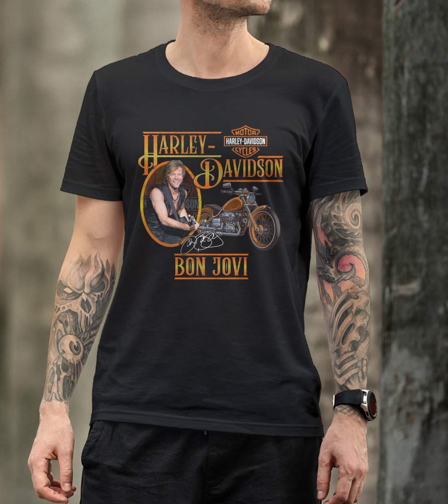 Harley Davidson Bon Jovi Motor Cycles T-Shirt