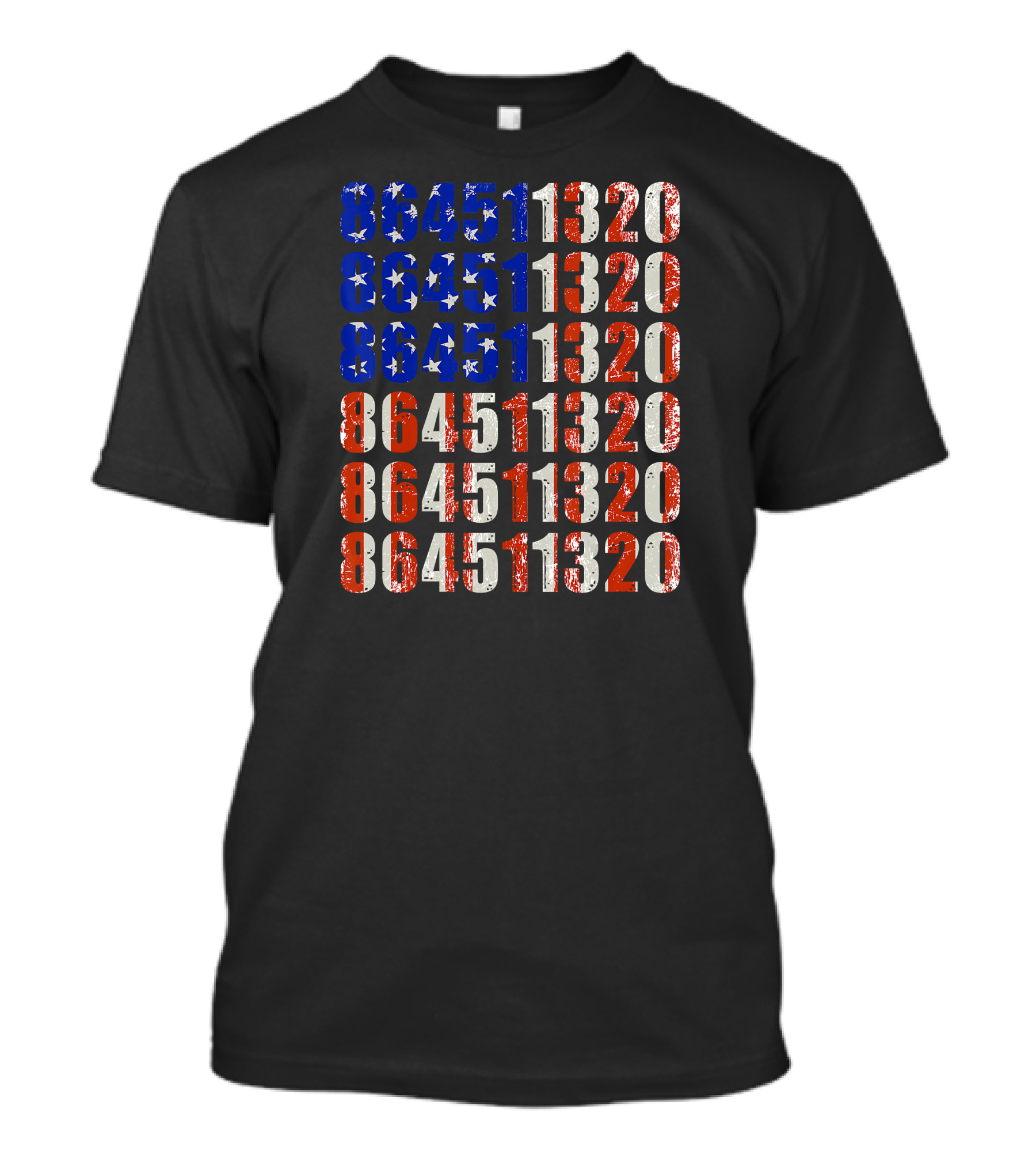 864511320 Anti Trump 8645 American Flag T-Shirt