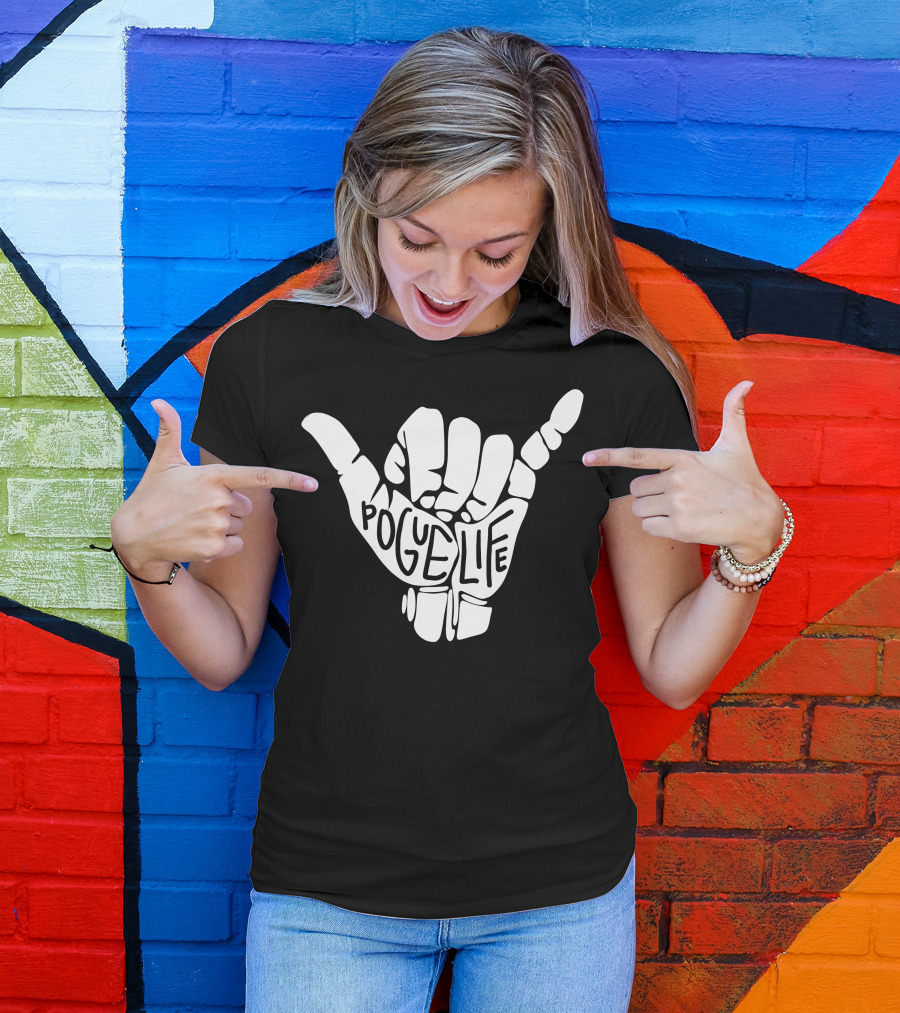 Pogue Life Shaka Hand Hang Loose OBX Outer Banks T-Shirt