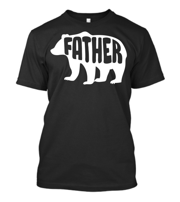 Mens Father Bear Relationship Sons Day T-Shirt