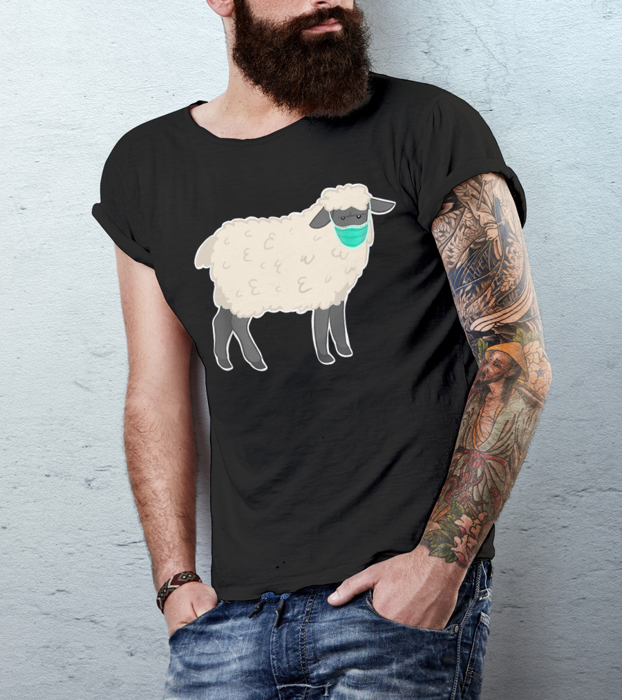 Anti Mask Sheep Wearing Face Mask T-Shirt
