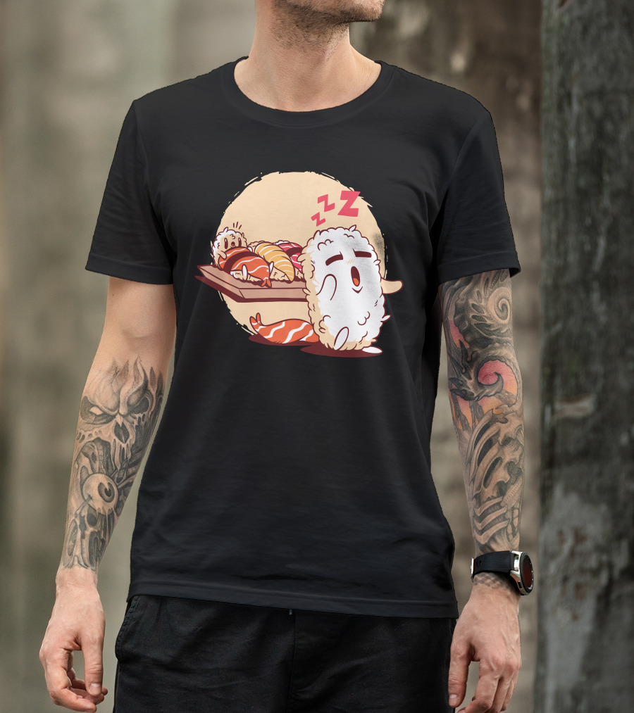 Funny Sleepwalking Japanese Nigiri Sushi With Zzz's T-Shirt