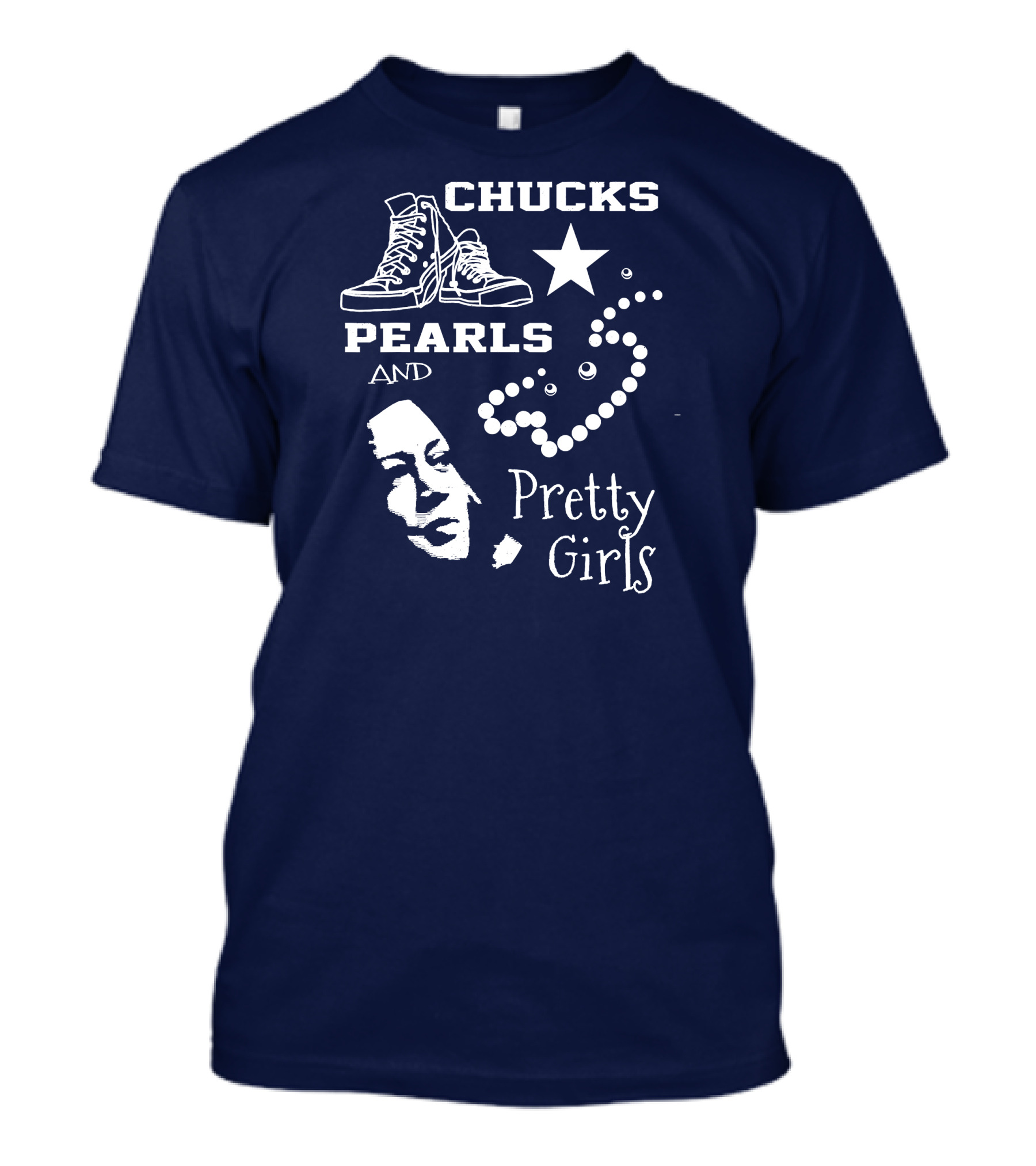 Chucks Pearls And Pretty Girls Kamala Harris T-Shirt