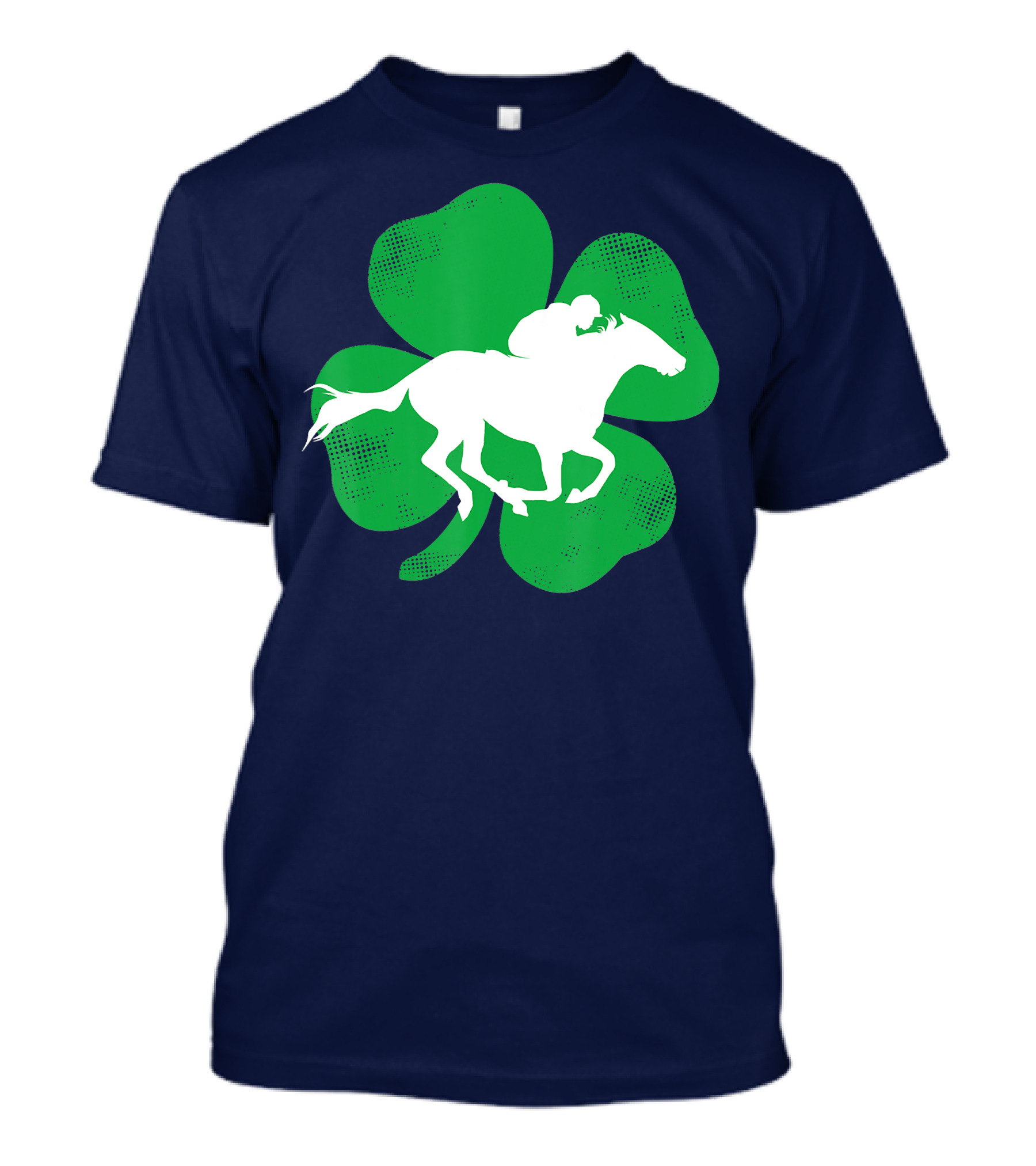 St Patrick's Day Shamrock With Horse Racing T-Shirt