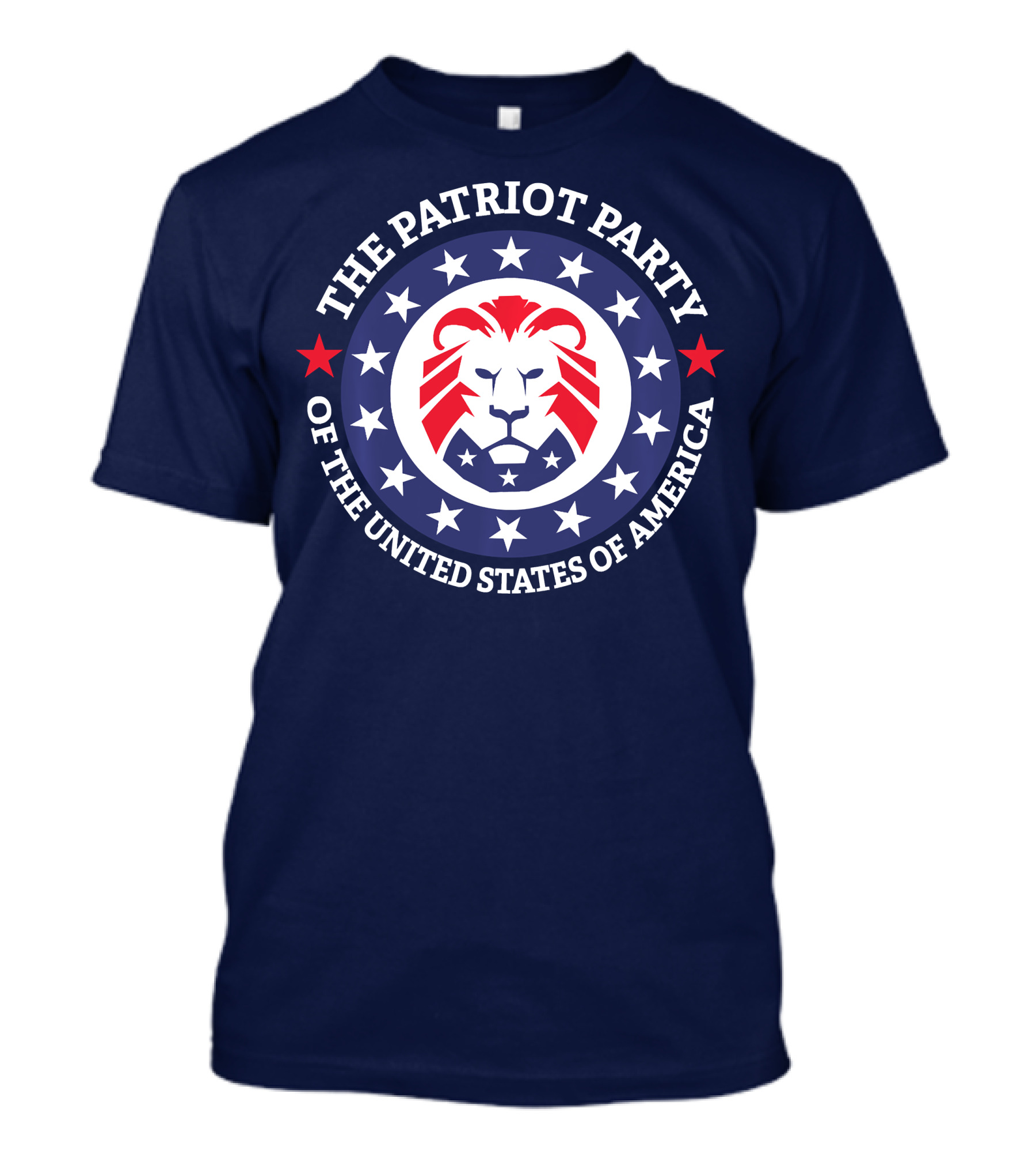 The Patriot Party Of The United States Of America Lion Stars Circle T-Shirt