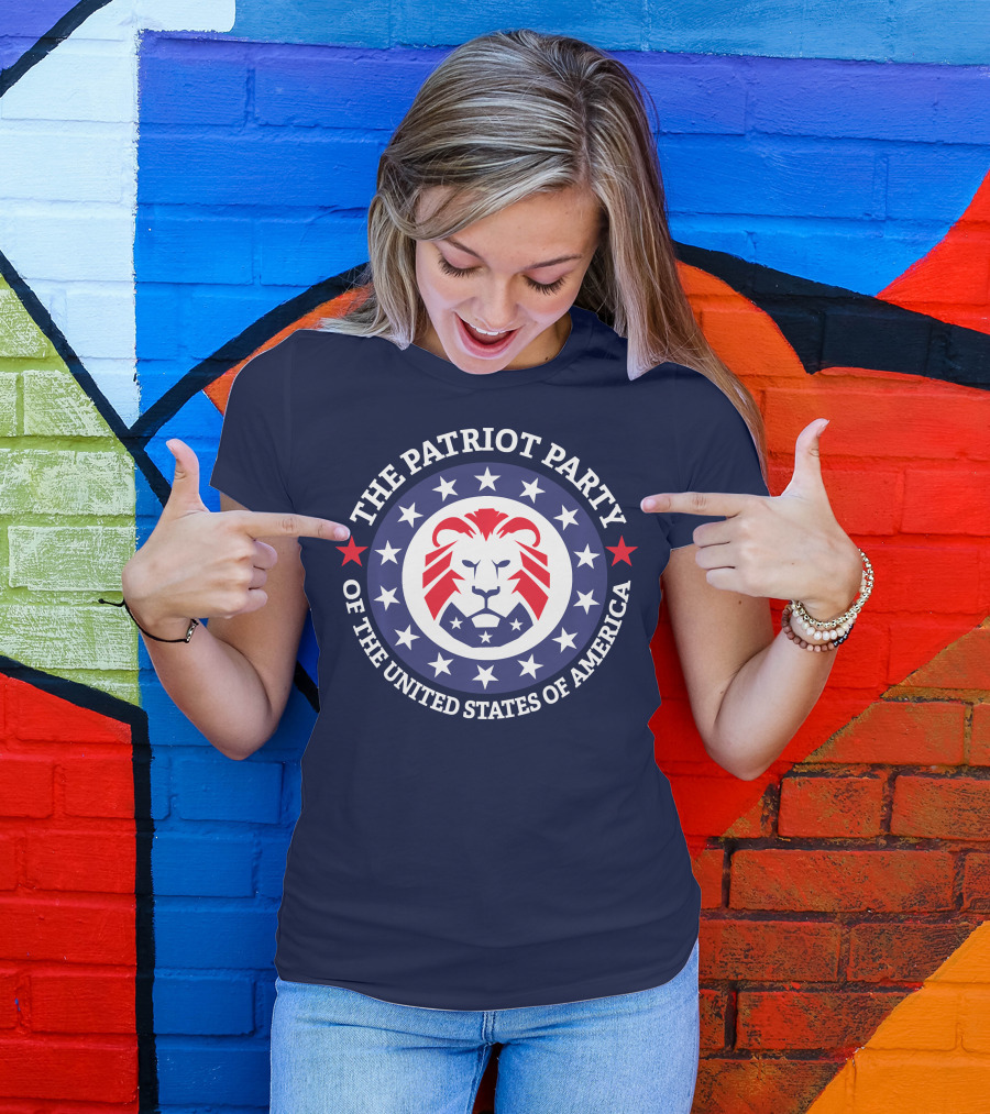 The Patriot Party Of The United States Of America Lion Stars Circle T-Shirt