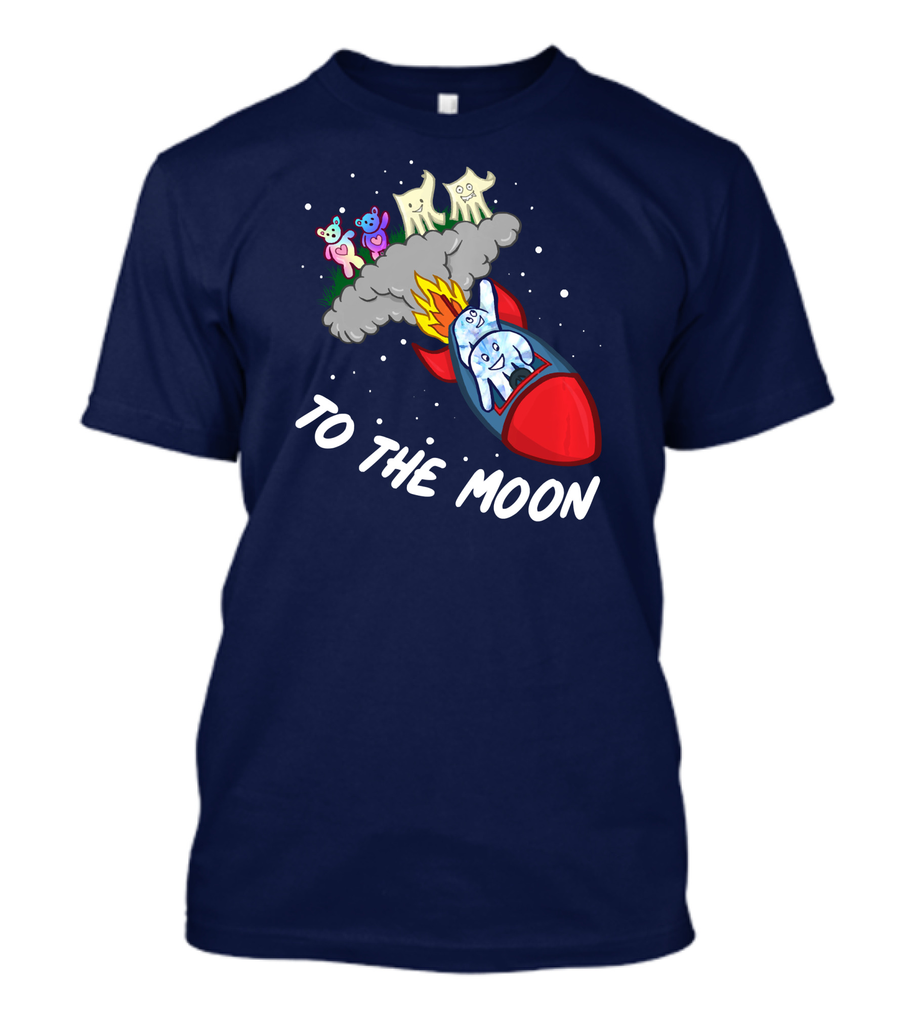 To The Moon Diamond Hands Rocket GME Short Squeeze Tendies T-Shirt