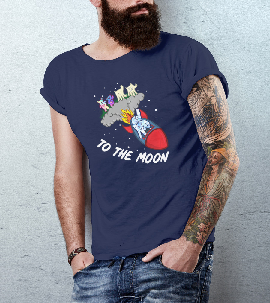To The Moon Diamond Hands Rocket GME Short Squeeze Tendies T-Shirt