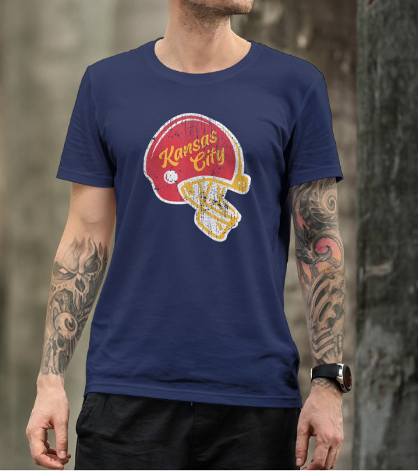 Kansas City Red Football Helmet T-Shirt