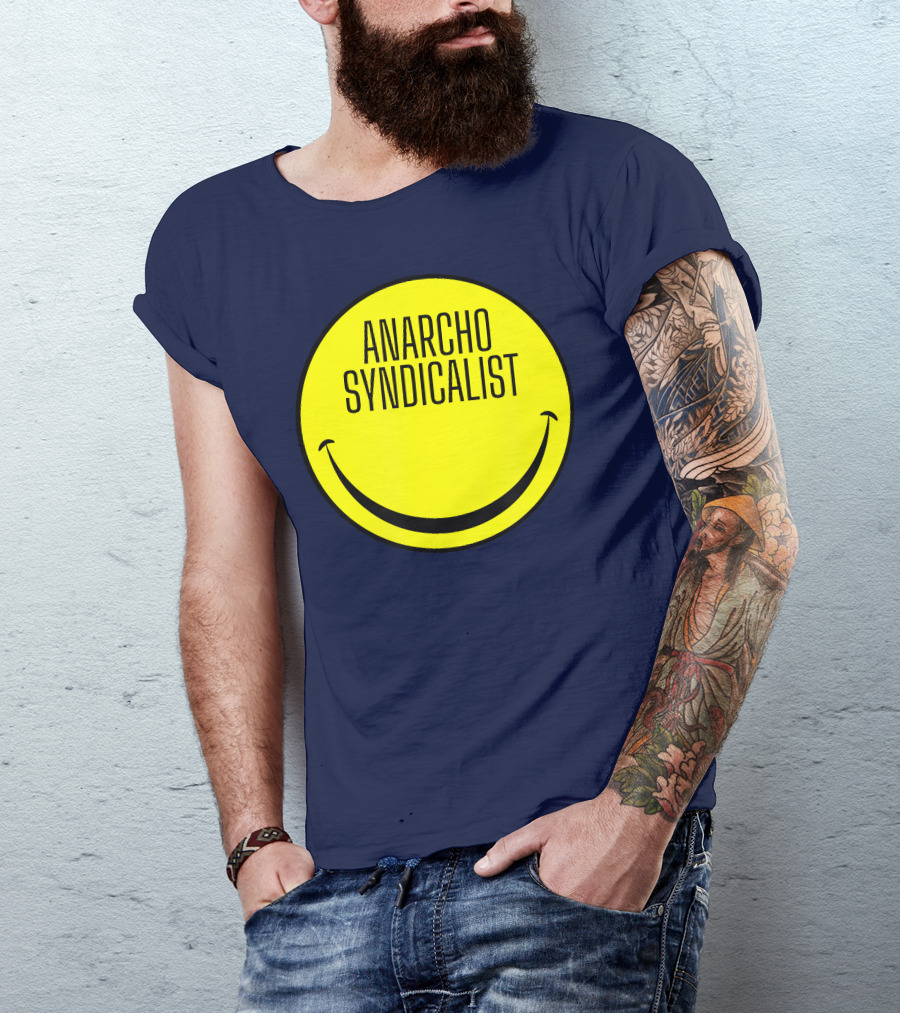 Anarcho Syndicalist Smiley Face T-Shirt
