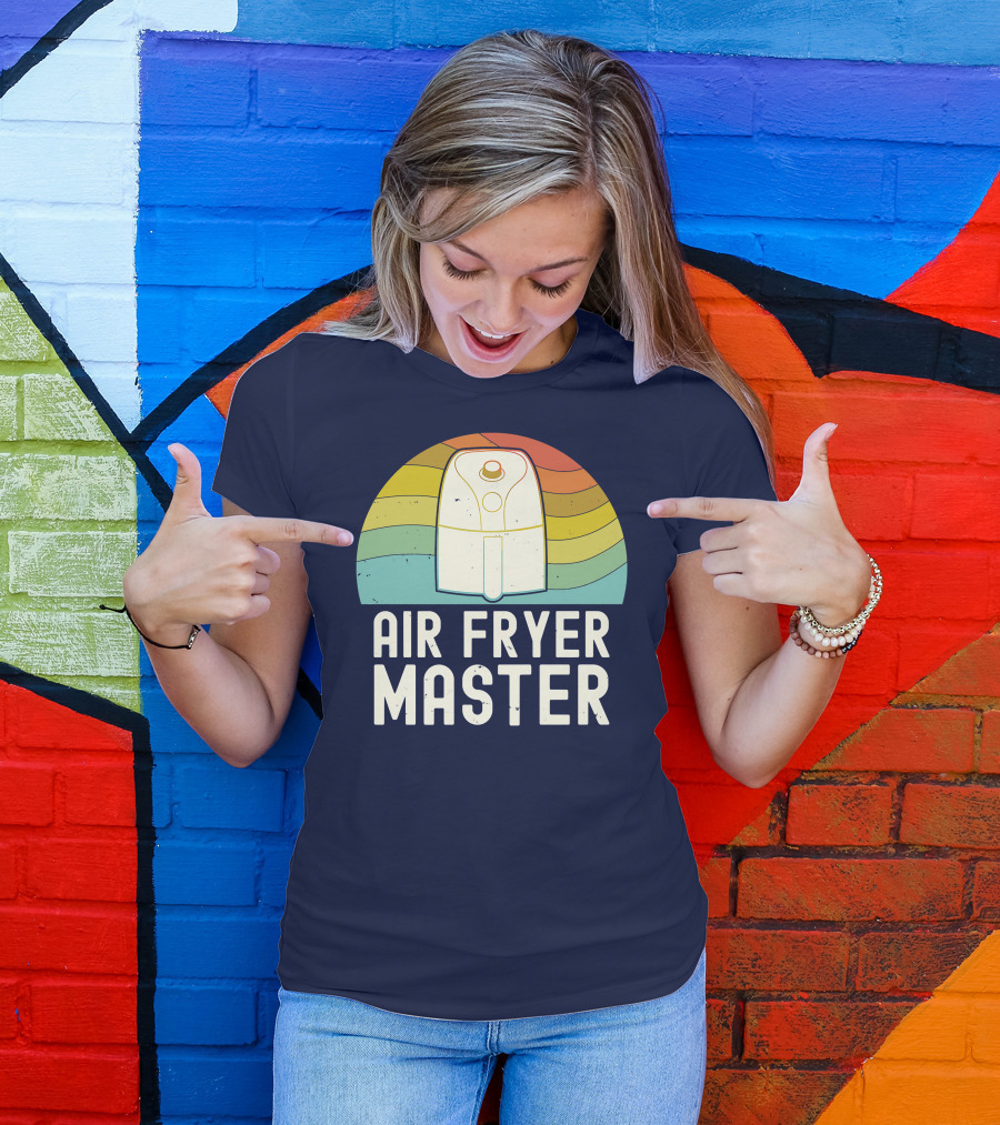 Air Fryer Master Cook Food Lover Retro Vintage Style Foodie T-Shirt